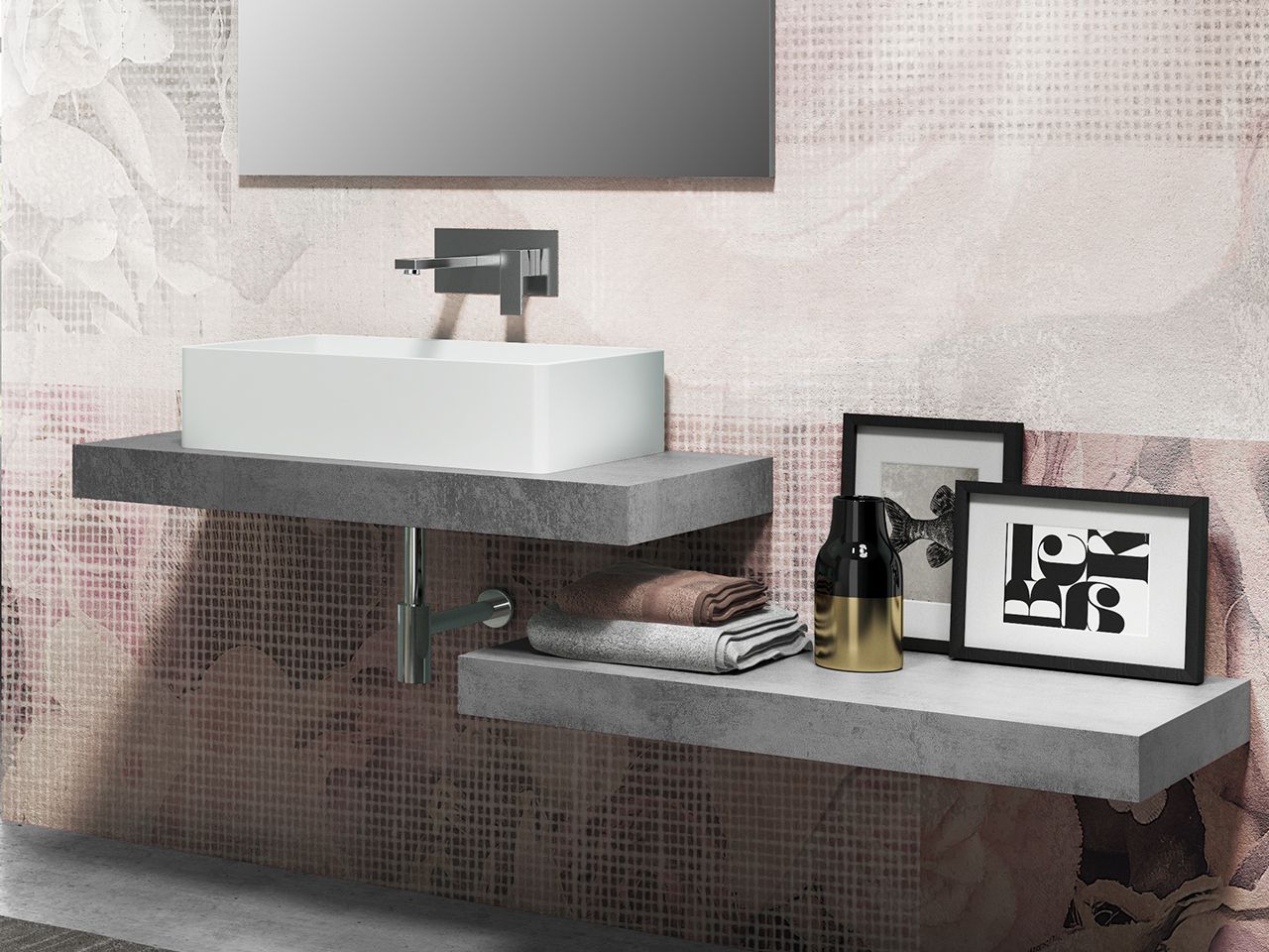 Mensola del bagno, mensole a muro per bagno/soggiorno/cucina